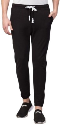 Unique Look Solid Men Black Track Pants