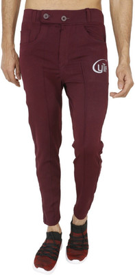 Adabsha Solid Men Maroon Track Pants