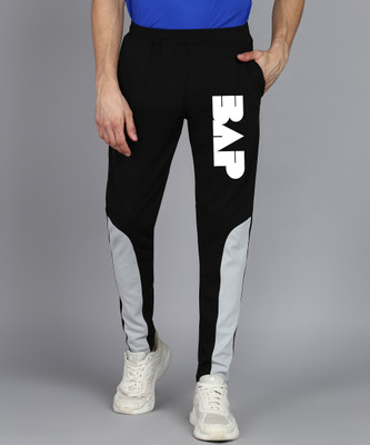 mfb Printed Men Black Track Pants