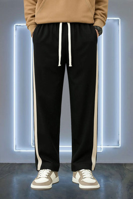 HKSTUDIO Solid, Colorblock Men Black Track Pants