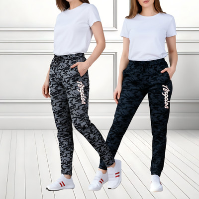 tthe dreams Printed Women Grey, Black Track Pants