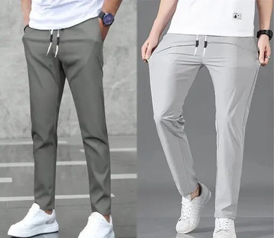 Men Grey Track Pants