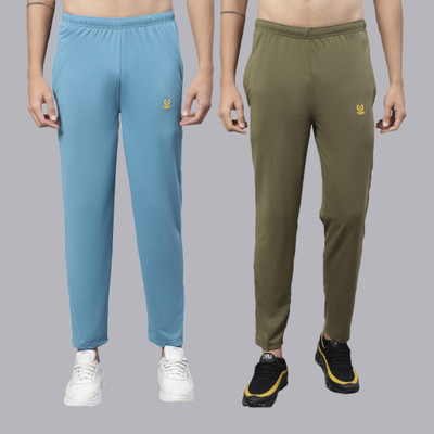 MACK JONNEY Solid Men Light Blue, Green Track Pants