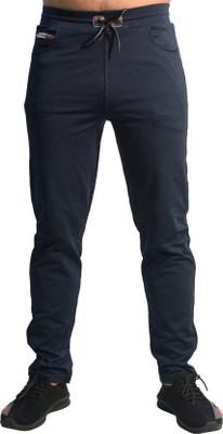 MAANU Solid Men Dark Blue Track Pants