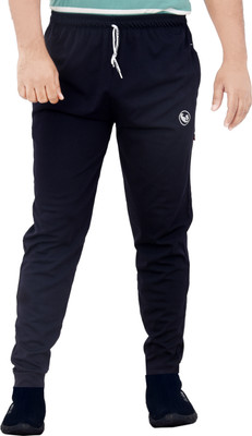 Fashnest Solid Men Blue Track Pants