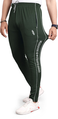 Z-DEVIL Solid, Printed Men Blue Track Pants