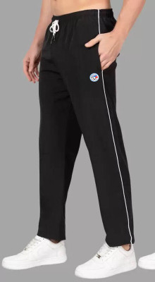 Smile IN LIFE Solid Men Black Track Pants