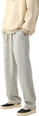 PROGENY Solid Men Grey Track Pants