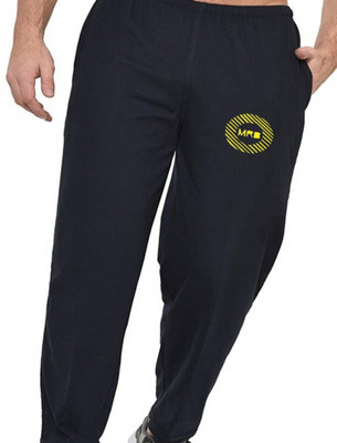 MRB Graphic Print Men Black Track Pants