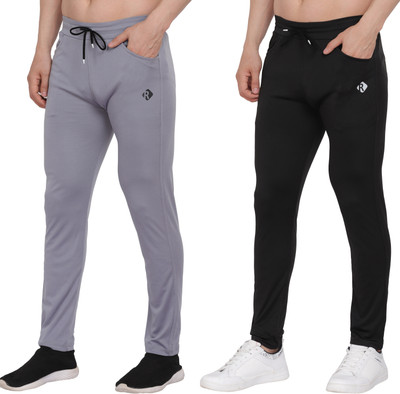 HouseOfCommon Solid Men Black, Grey Track Pants