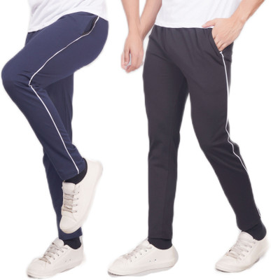 WILD CAMO Solid Men Blue, Black Track Pants