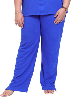CANIDAE Solid Women Blue Track Pants