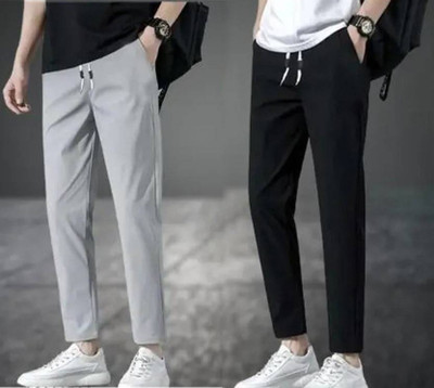 Self Design Men Multicolor Track Pants