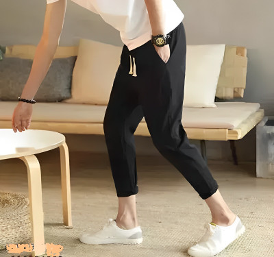 clickwell Solid Men Black Track Pants