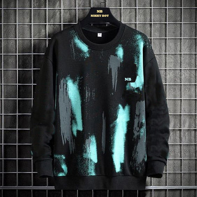 NB NICKY BOY Printed Men Round Neck Black T-Shirt
