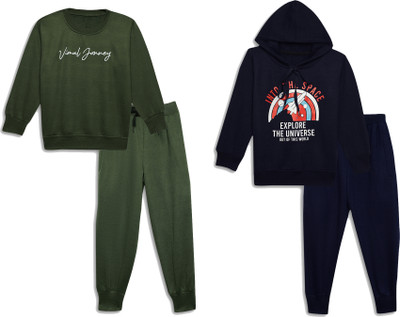 MACK JONNEY Graphic Print Boys & Girls Track Suit