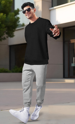 BLIVE Solid Men Track Suit