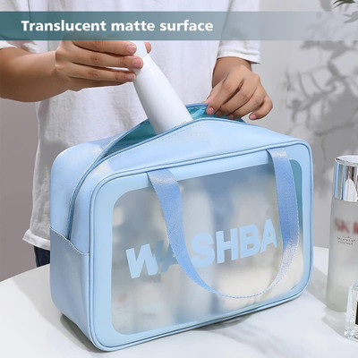 NOBLEUX Waterproof Wash Bag | Travel Toiletry & Cosmetic Storage Pouch Travel Toiletry Kit(Blue)