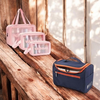 brado jewellery Combo - Dopp - Blue & Travel - Babypink Travel Toiletry Kit(Blue, Pink)