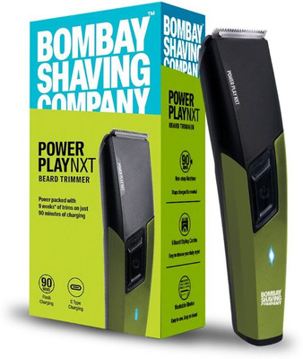BOMBAY SHAVING COMPANY POWER PLAY NXT BEARD TRIMMER Trimmer 90 min  Runtime 6 Length Settings(Green)