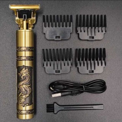 HAMOFY Professional Golden t99 Trimmer Haircut Grooming Kit Metal Body Rechargeable 39 Runtime: 120 min Trimmer for Women(Gold, Black)