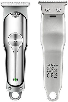 vgrr V 071 Trimmer for men Trimmer 120 min  Runtime 3 Length Settings(Silver)