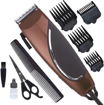 SDMS Hair Clipper Steel Blade , Barber Cutting Machine Trimmer 60 min  Runtime 1 Length Settings(Brown)