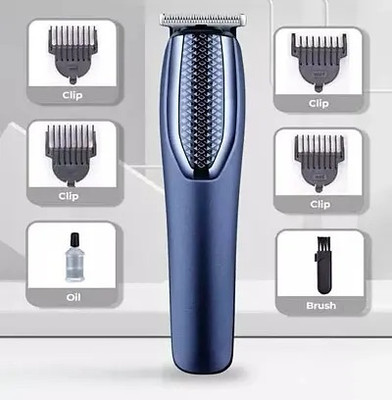 NPJ Creations HTC Cordless For BEARD AND HAIRTrimmer 45 min Runtime 3 Length Settings Trimmer 100 min  Runtime 4 Length Settings(Blue)