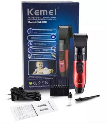 Kemei KM-730 Rechargeable Dry Dual-use Hair Clippers Professional Hair Cutting Machine for Men & Women  Runtime: 45 min Trimmer for Men & Women