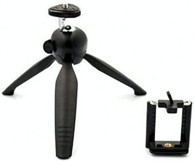 GANESH JI YT-228 Mini Tripod Table Top Stand and Phone Mount Tripod(Black, Supports Up to 3000 g)