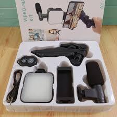 TECHEL VIDEO MAKER KIT WITH FOR VIDEO tew42 Tripod(Silver, Supports Up to 3000 g)