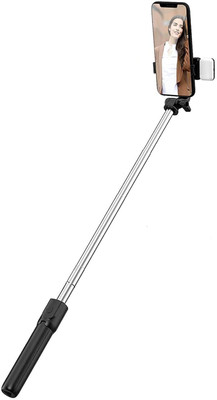 HLMOBILE AY Bluetooth Selfie Stick(Black, Remote Included)