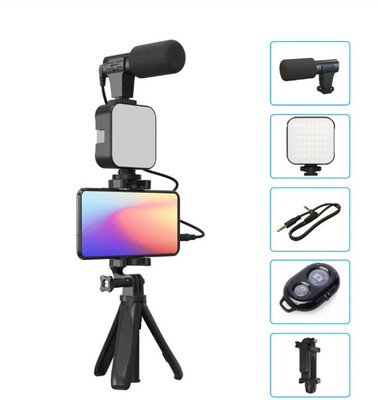 IMMUTABLE Vlogging Kit for Mobile Video Making Kit Tripod HYU9 Tripod(Black, Supports Up to 3000 g)