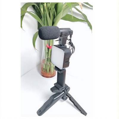 ENMORA Video Making kit vlogging camera with mic Tripod Kit (Black)hjk13 Tripod(Silver, Supports Up to 3000 g)