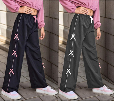 YSP FASHION Loose Fit Women Black, Grey Trousers