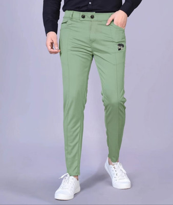kkgarment Solid Men Green Track Pants