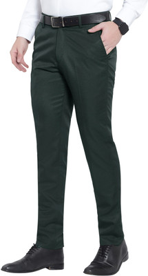 RRFASHION Slim Fit Men Green Trousers