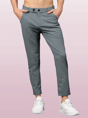 PTC CREATION Slim Fit Men Grey Trousers
