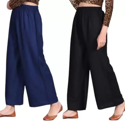 Sunburst Regular Fit Women Black Trousers