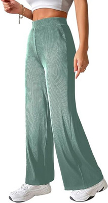 SAVAYO Regular Fit Women Light Green Trousers