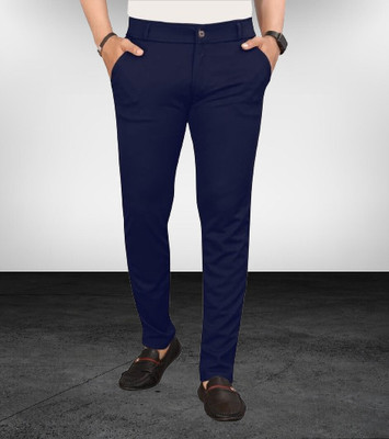 lapataclub Slim Fit Men Light Blue Trousers
