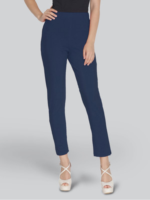 Lyra Regular Fit Women Blue Trousers