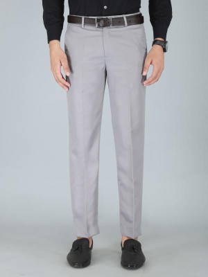 THIS TRY Regular Fit Men Grey Trousers