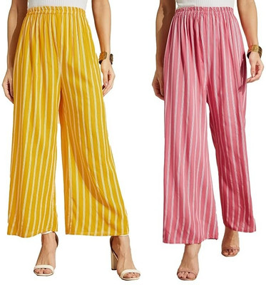 Women Grey, Yellow Trousers