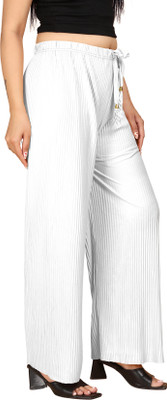 payaltextile Regular Fit Women White Trousers