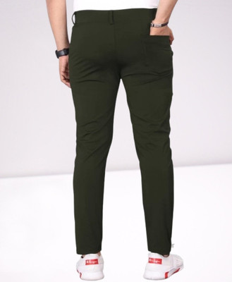CIVIRASTYLE Regular Fit Men Green Trousers