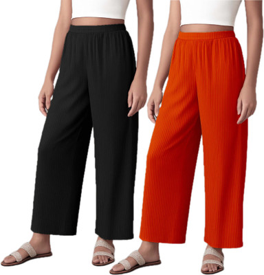 Fabricalign Relaxed Women Red, Black Trousers