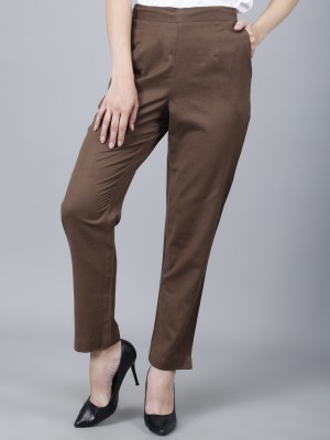 jaipur ethnic Regular Fit Women Brown Trousers