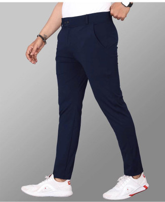 lapataclub Slim Fit Men Blue Trousers