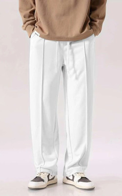 SAVAYO Comfort Fit Men White Trousers